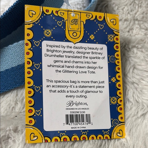 Brighton Glittering LOVE tote NWT - Picture 11 of 11